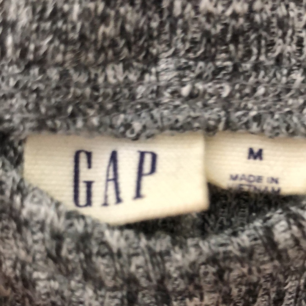 Gap Gray Ribbed Racerback Maxi Dress, Size Medium - Picture 8 of 9